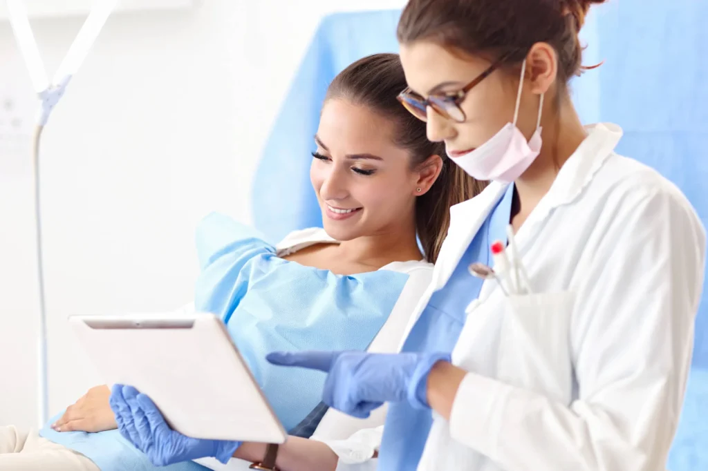 dentist explaining root canal st petersburg