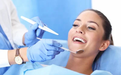 woman smiling before treatment at the best root canal specialists near Grovewood