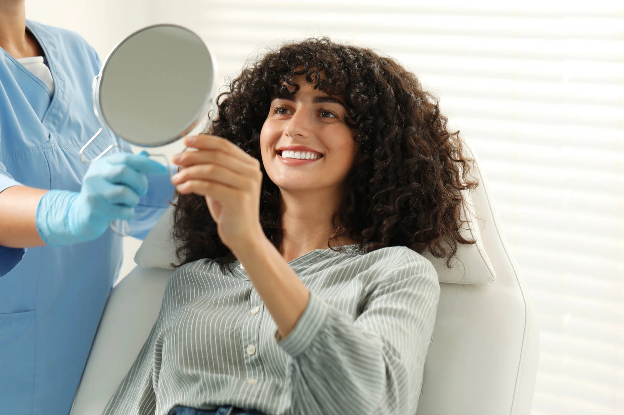 Patient seeing results after dental implants in Clearwater FL
